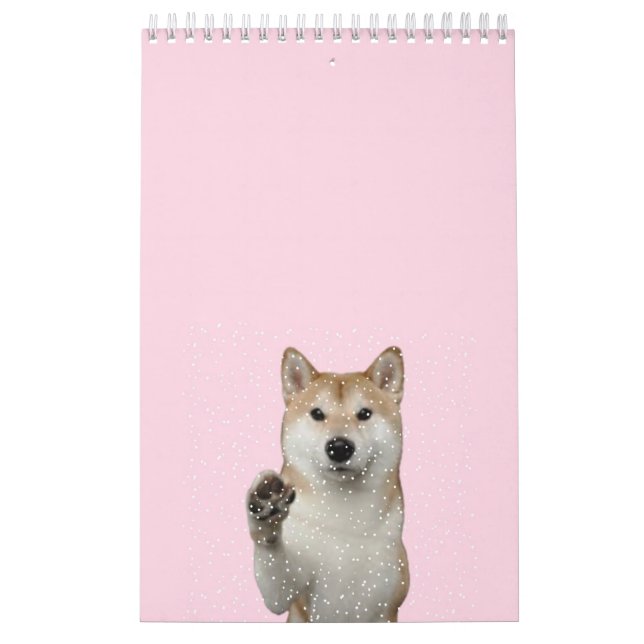 best pink dog and shibainu Page SmallCalendar. Calendar (Cover)
