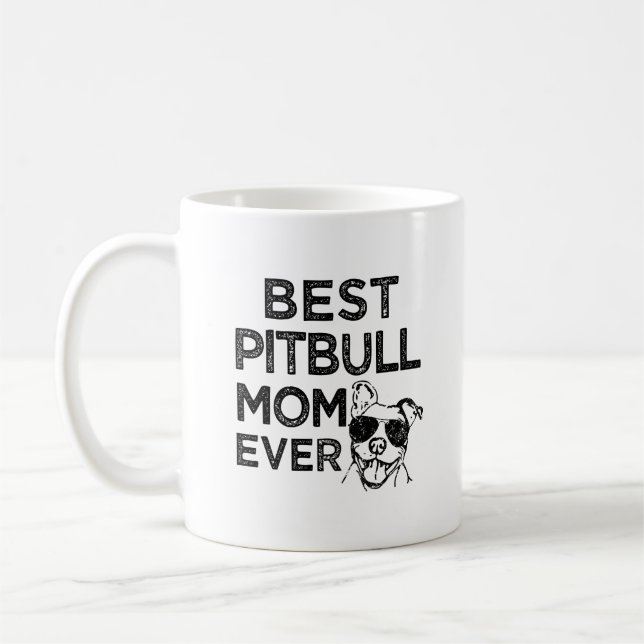 Best Pitbull Mum Ever Coffee Mug (Left)