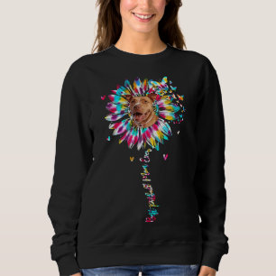 Best Pitbull Mum Ever Sunflower Tie Dye Sweatshirt