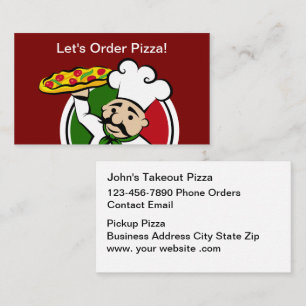 Best Pizza Takeout Business Cards