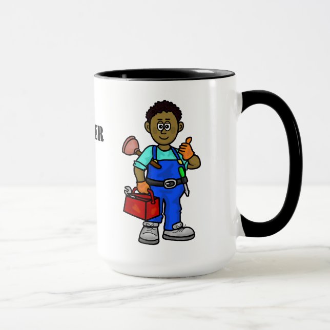 Best Plumber Mug for Black Plumber (Right)