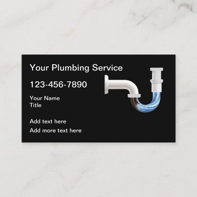 Best Plumbing Service Business Cards (Front)