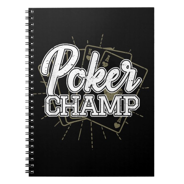 Best Poker Player Poker Cards Game Notebook (Front)