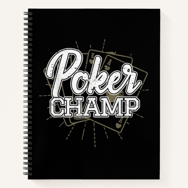 Best Poker Player Poker Cards Game Notebook (Front)