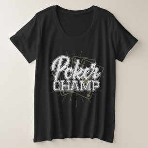 Best Poker Player Poker Cards Game Plus Size T-Shirt