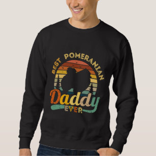 Best Pomeranian Daddy Ever Retro Vintage Sweatshirt