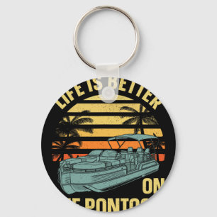 Best Pontoon Captain Art For Men Women Boating Pon Key Ring