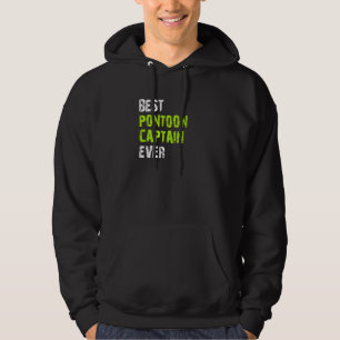 Best Pontoon Captain Ever Pontoon Boat Party Vinta Hoodie