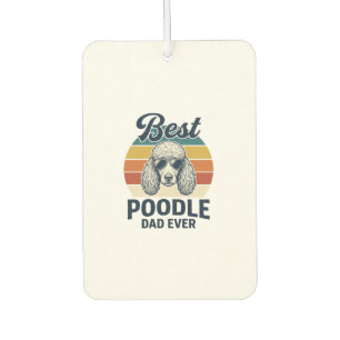Best Poodle Dad Ever Vintage Engraved Dog Shirt_1 Car Air Freshener