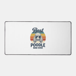 Best Poodle Dad Ever Vintage Engraved Dog Shirt_1 Desk Mat