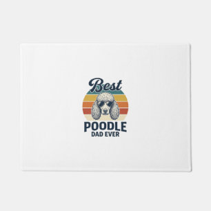 Best Poodle Dad Ever Vintage Engraved Dog Shirt_1 Doormat