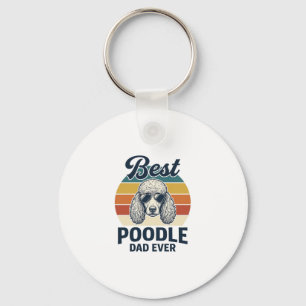 Best Poodle Dad Ever Vintage Engraved Dog Shirt_1 Key Ring