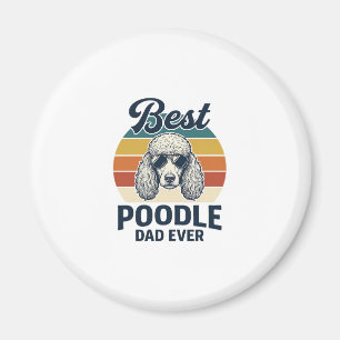 Best Poodle Dad Ever Vintage Engraved Dog Shirt_1 Magnet
