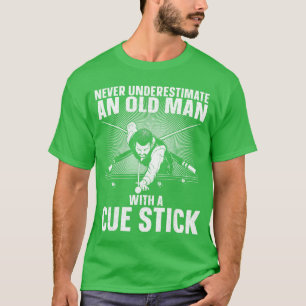 Best Pool Art for Men Grandpa Billiard Player Pool T-Shirt