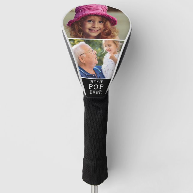 Best Pop Ever 2 Photo Collage  Personalised Golf Head Cover (Front)
