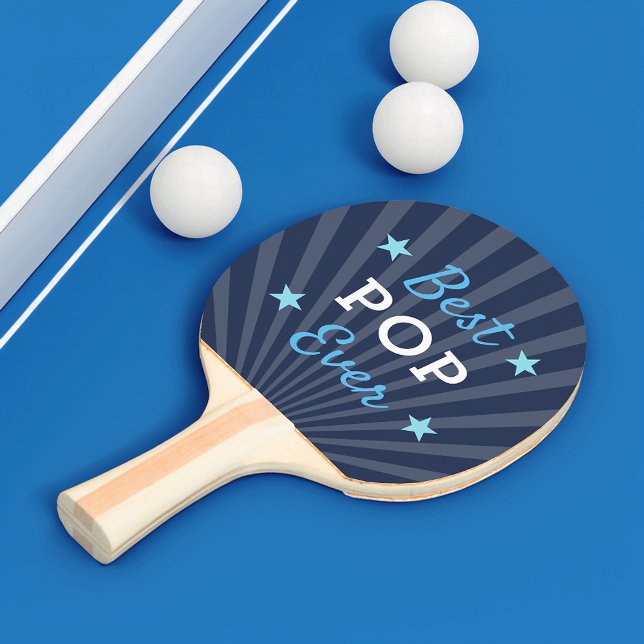 Best Pop Ever | Cool Grandpa Father's Day Ping Pong Paddle (Creator Uploaded)