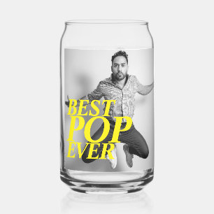 BEST POP EVER Funny Father's Day Can Glass