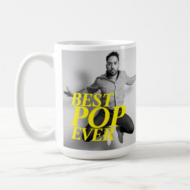 BEST POP EVER | Funny Father's Day Card Coffee Mug (Left)