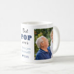 Best Pop Ever Love You Most 2 Photo Coffee Mug<br><div class="desc">Express how much you love your grandpa with affection.A photo mug with grandfather and grandkid pictures will fill his heart with happiness.</div>