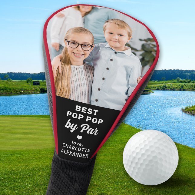 Best POP POP By Par - Custom Photo - Father's Day Golf Head Cover (Creator Uploaded)