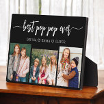 Best Pop Pop Grandpa Grandchildren Photo Collage Plaque<br><div class="desc">Capture the love between Pop Pop and his grandchildren with our Grandfather Grandpa Grandchildren Photo Collage Plaque. This personalised plaque features a heartwarming photo collage, beautifully displaying cherished moments shared between Papa and his beloved grandchildren. Surrounding the photos is the endearing title "Poppy, " adding a special touch to the...</div>