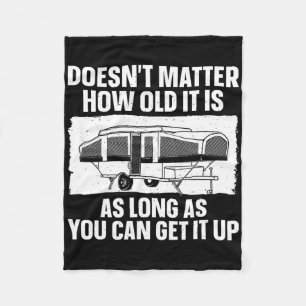 Best Pop Up Camper Art For Men Women Pop Up Traile Fleece Blanket
