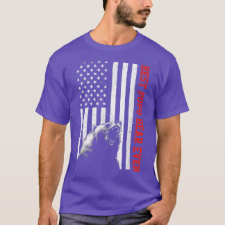 Best Popo Bear Ever USA American Flag Father's Day T-Shirt