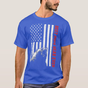 Best Popo Bear Ever USA American Flag Father's Day T-Shirt