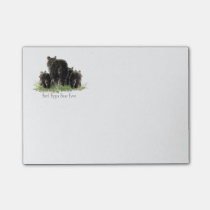 Best Poppa Bear Ever Fun Family Quote for Dad Post-it Notes