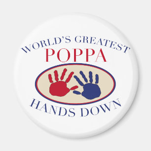 Best Poppa Hands Down Magnet