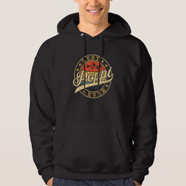 Best Poppi Ever   Grandpa Father s Day Hoodie (Front)