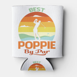 Best Poppie By Par Father's Day Golf Shirt Gift Can Cooler