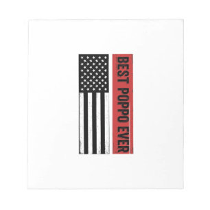 Best Poppo Ever Patriotic Flag Vintage Graphic_1 Notepad