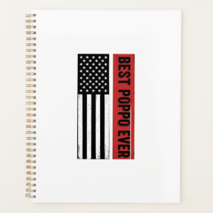 Best Poppo Ever Patriotic Flag Vintage Graphic_1 Planner