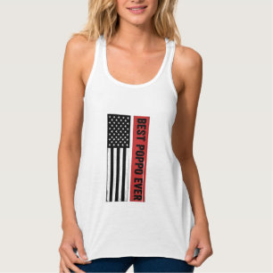 Best Poppo Ever Patriotic Flag Vintage Graphic_1 Singlet