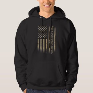 Best Poppop Ever American Usa Grunge Flag Father's Hoodie