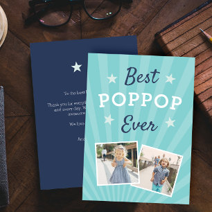 Best Poppop Ever Father's Day Flat Photo Card