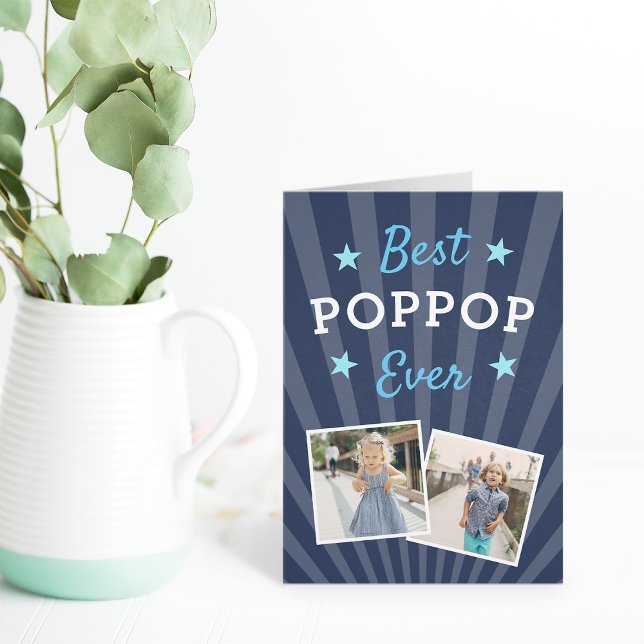Best Poppop Ever | Father's Day Photo Card (Creator Uploaded)