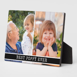 Best Poppy Ever 2 Photo Collage Modern Keepsake Plaque