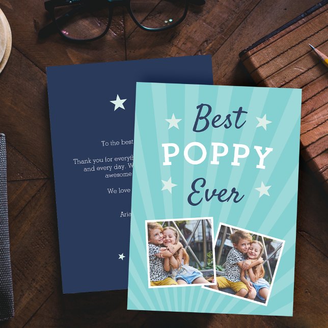 Best Poppy Ever | Father's Day Flat Photo Card (Creator Uploaded)