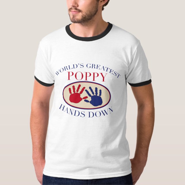 Best Poppy Hands Down T-Shirt (Front)