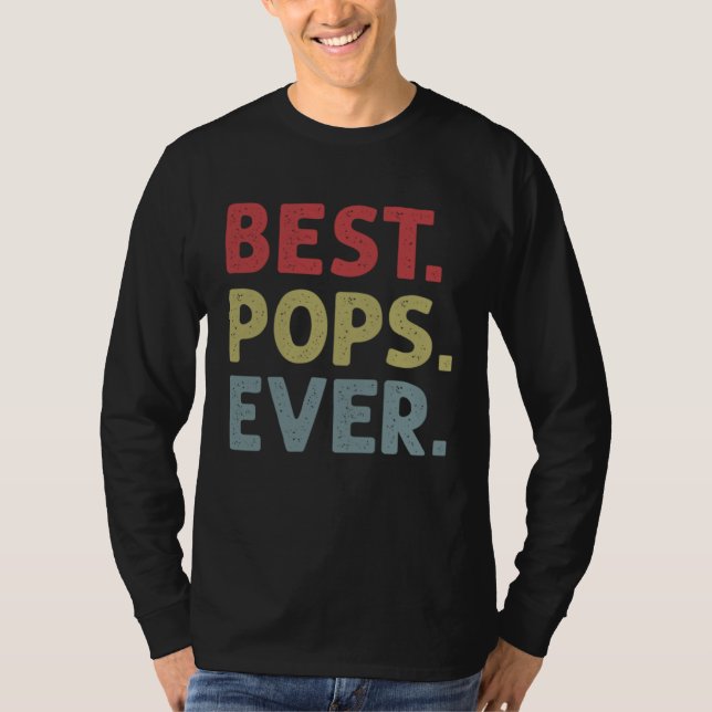Best Pops Ever Christmas for Grandpa from Grandkid T-Shirt (Front)