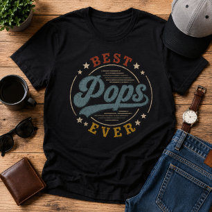 Best Pops Ever Retro Vintage father's day T-Shirt
