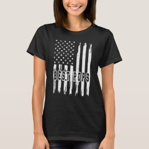 Best Pops Ever Us American Flag Father's Day 4th O T-Shirt
