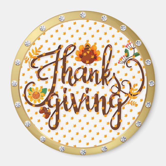 Best Popular Happy Thanksgiving Gift magnet (Front)