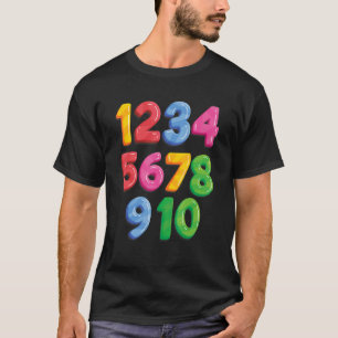 Best Preschool Education  Math Numbers Learning T-Shirt