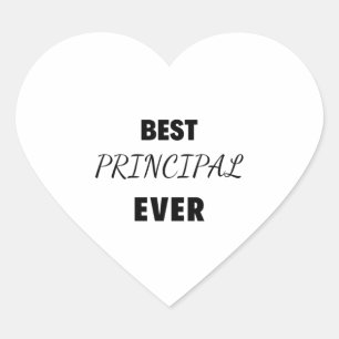 Best Principal Ever 2 Heart Sticker