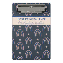 Best Principal Ever Personalized Boho Rainbow