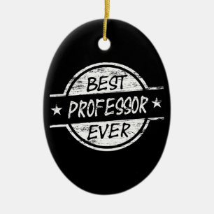Best Professor Ever White Ceramic Tree Decoration
