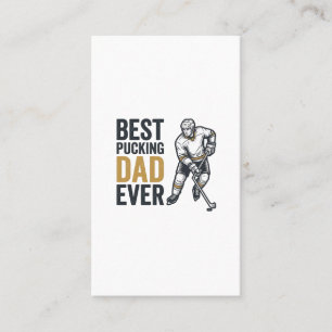 Best Pucking Dad Ever Hockey Dad Shirt Design_1 Business Card